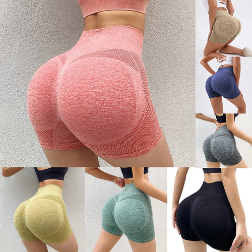 Short de sport taille haute femme